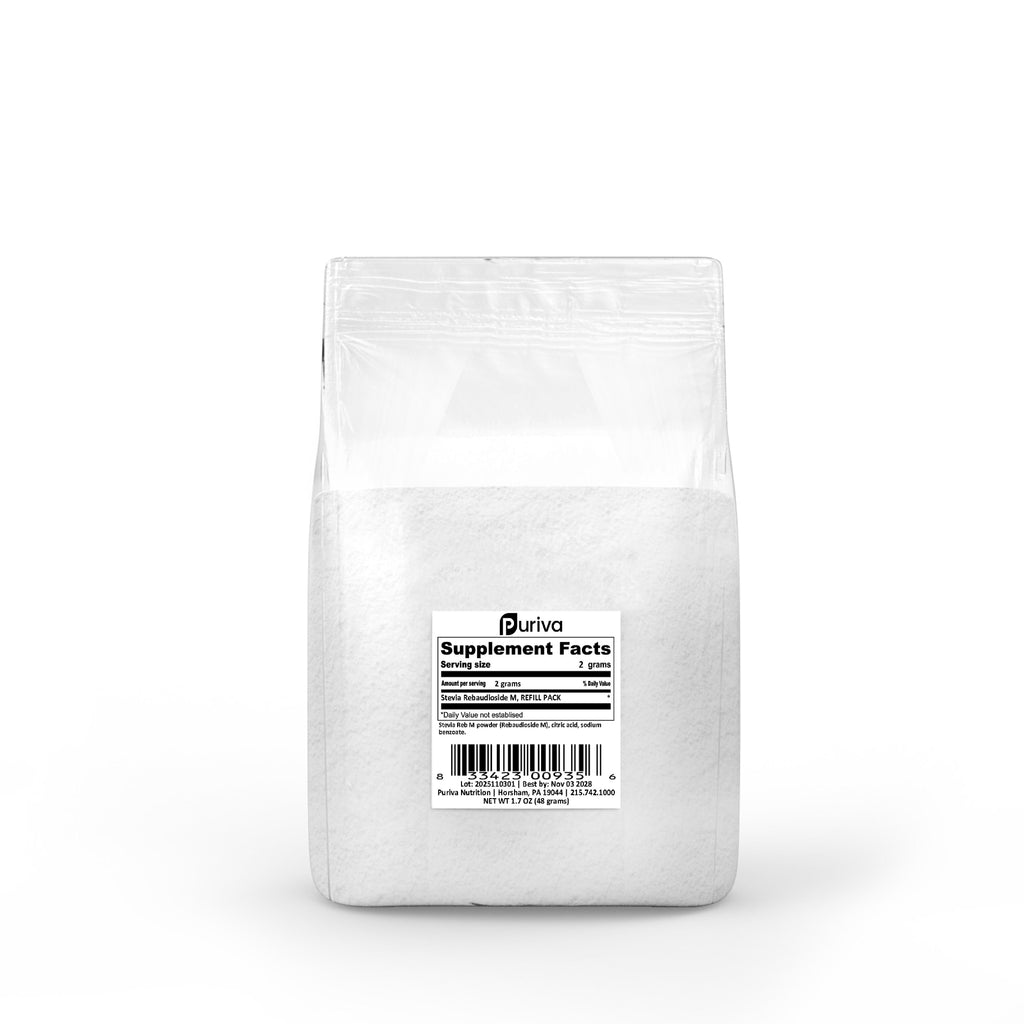 Organic Liquid Stevia Reb M | Sweetener Concentrate | Superior to Reb A, Reb D, and all stevia extracts | 5,000 servings with refill pack, Puriva Nutrition